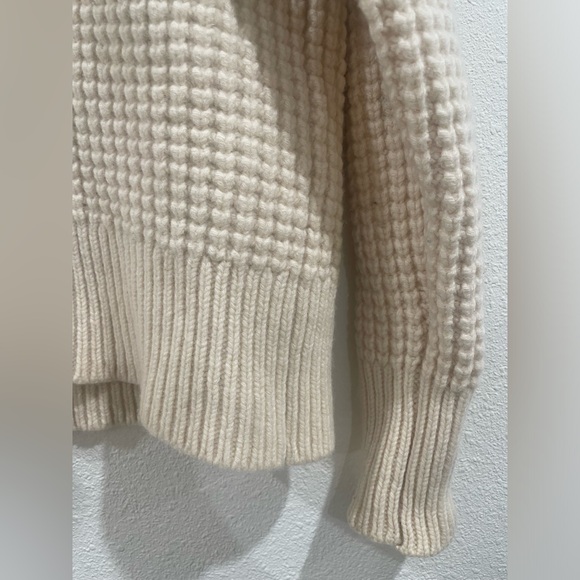 Everlane Cream Chunky Knit Sweater Wool Cashmere XS - Picture 5 of 9
